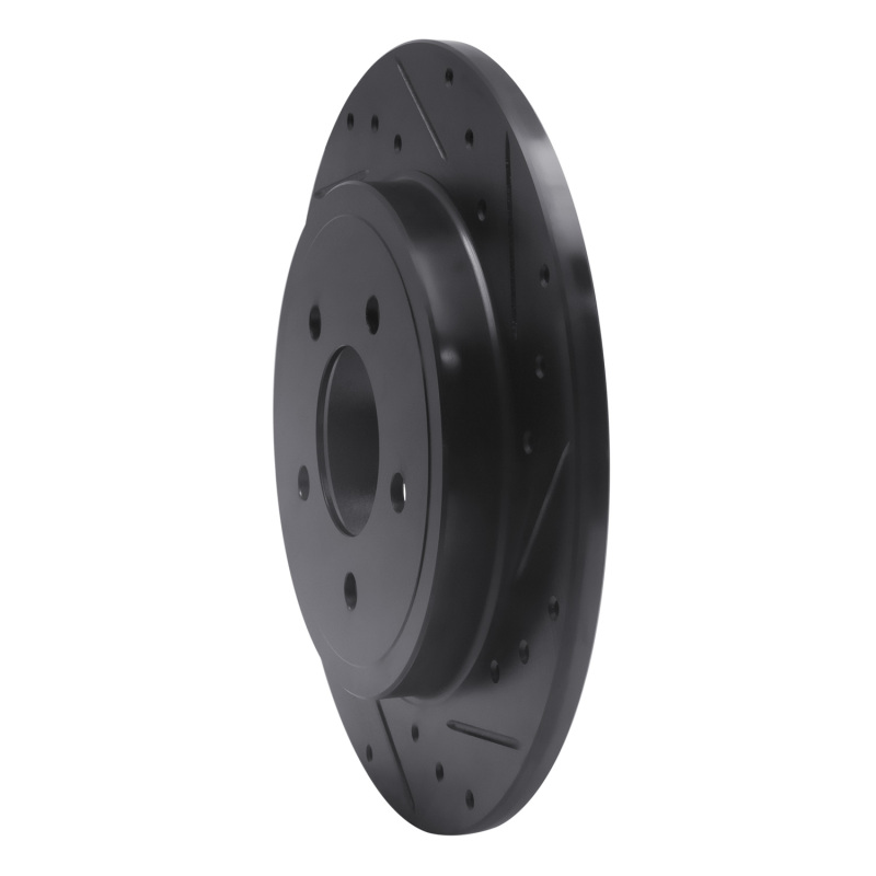 Ford Escape Brake Rotor (1) - Rear Right - R1 Concepts - Drilled & Slotted - Black - `05-`08